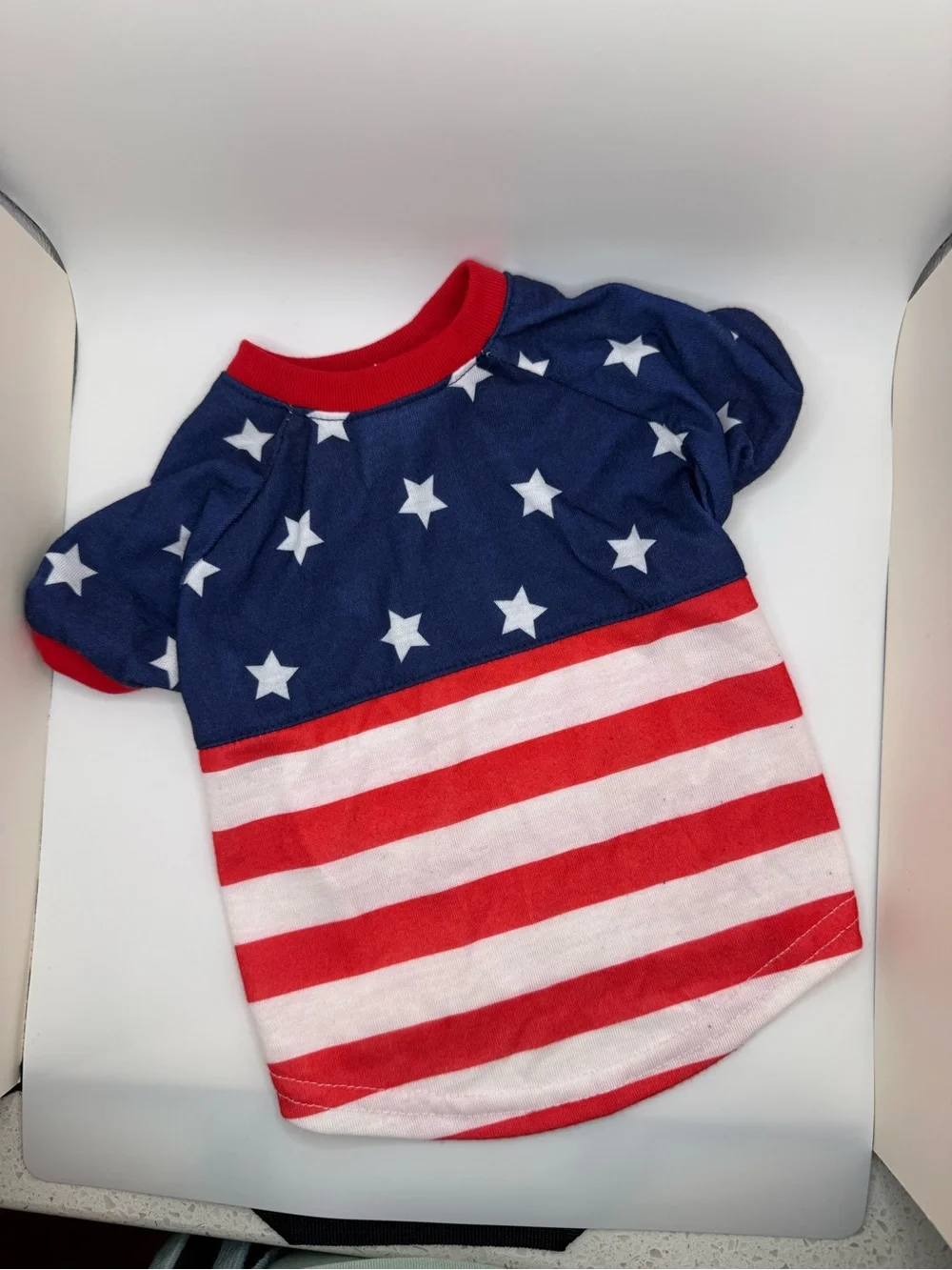 Small Dog / Pet Star & Stripe Tee - Red, White & Blue